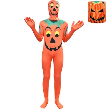 

New Halloween Pumpkin Costume Cosplay The Wizard of OZ Pumpkin Jumpsuit Party Amazing Fancy Dress Up Suit 120-160cm C60689CH