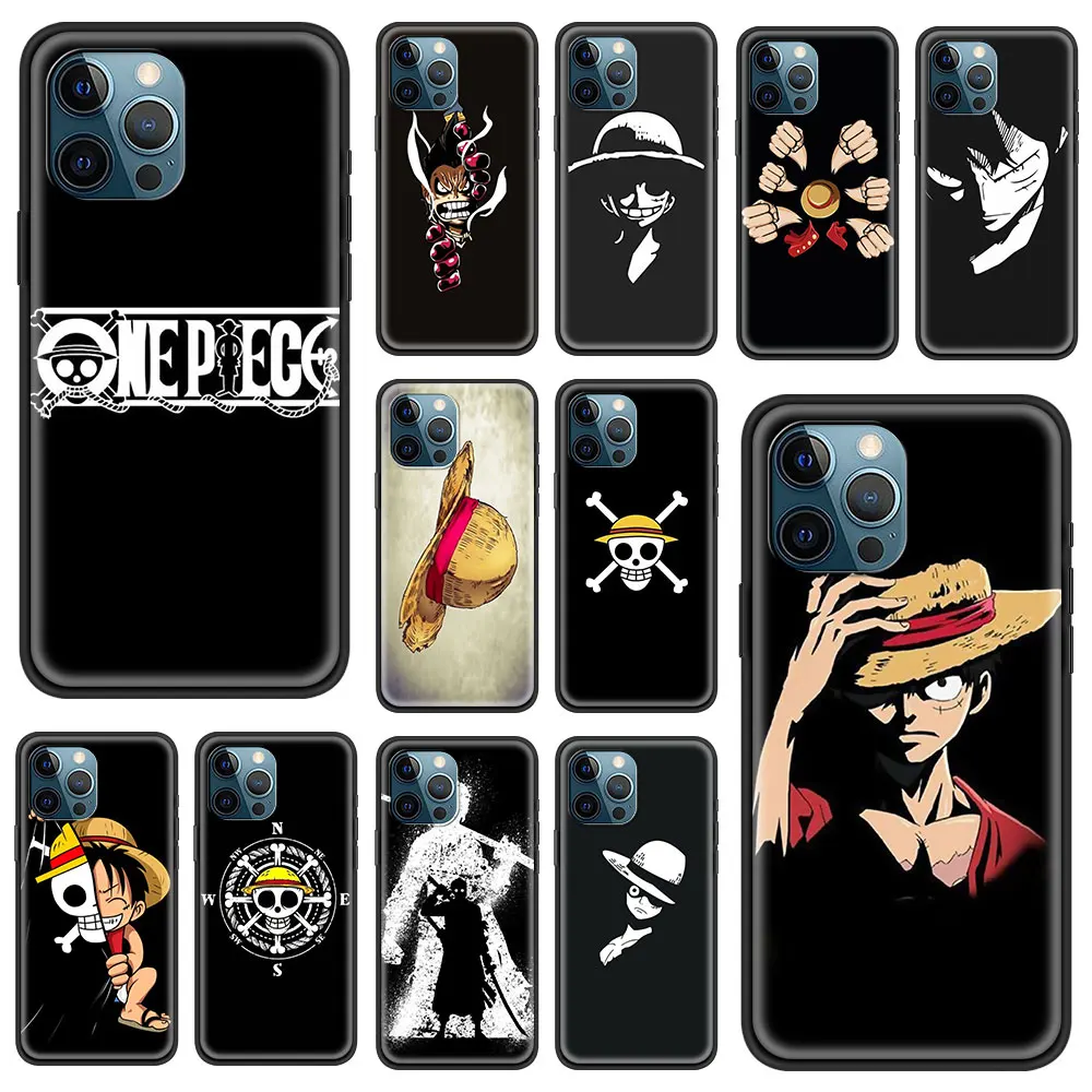 Силиконовый чехол для iPhone 11 Pro 13 12 Mini 7 8Plus XR X XS Phone Funda Cover SE 2020 6 6S 5 5S Shell One Piece Ace Anime Capa