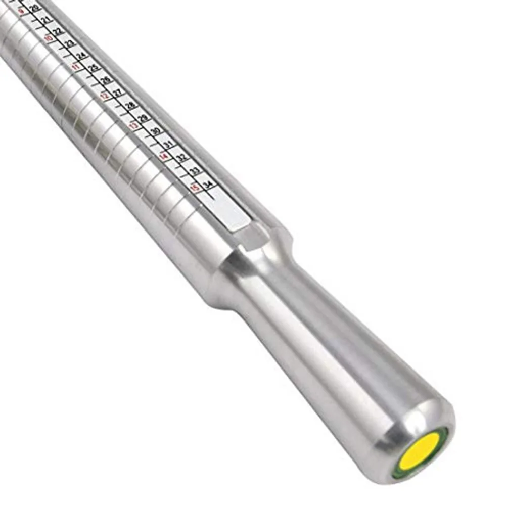 Ring Size Mandrel Stick Finger Sizer Gauge Aluminum Jewelry Measuring Tool