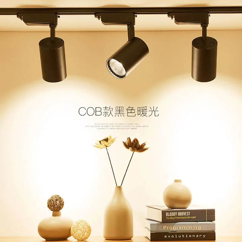 Светодиодный лампа, крепление к рейке Spot COB светодиодный потолочный светильник AC85-265V для магазина выставочного центра выставочный светильник дорожное освещение