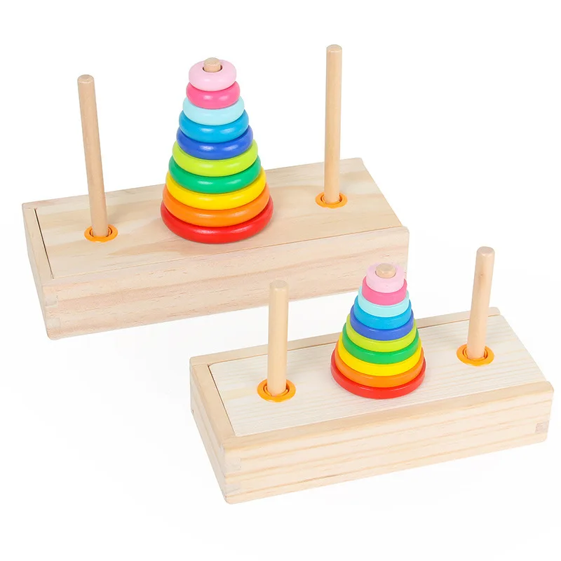 

Wood Tower of Hanoi Ten-Story Young STUDENT'S Early Education Children Educational Force Game Logic Thinking Mission Toys Hanoi