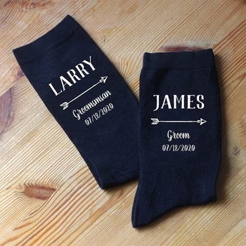 

Personalised name date role wedding groom, Best man, Groomsmen, Page boy gift, Novelty socks,Father of the groom or bride socks