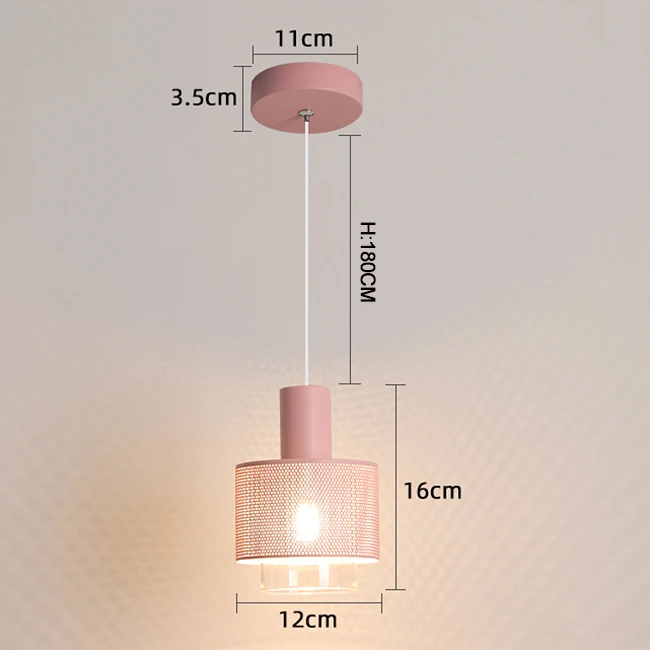 Pink Nordic Macarons pendant lights Modern bedroom bedside dining room Pendant lamp Bar/cafe individual creative lighting fixtures - Цвет корпуса: Pink