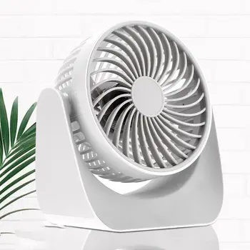 

USB Rechargeable Desktop Mini Fan Portable Mute 360 Degrees Rotation 3 Speed Adjustable Summer Air Cooler for Car Office