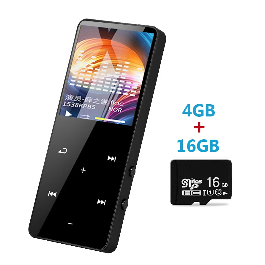4GB and 16GB TF Card MP4 плеер Bluetooth музыкальный плеер 1," Hi-Fi стерео звук музыкальный плеер с сенсорными кнопками поддержка fm-радио диктофон - Цвет: 4GB and 16GB TF Card