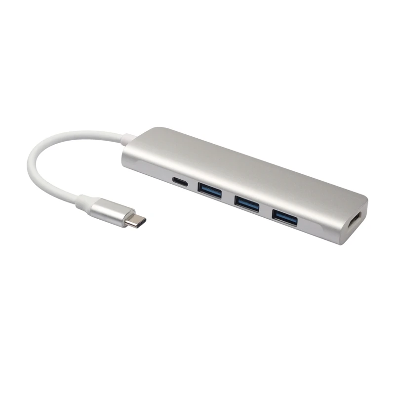 C Тип к HDMI 2 Быстрый USB 3,0 передачи данных Док-концентратор 5 в 1 USBC HDMI адаптер 4 к видео USB C конвертер