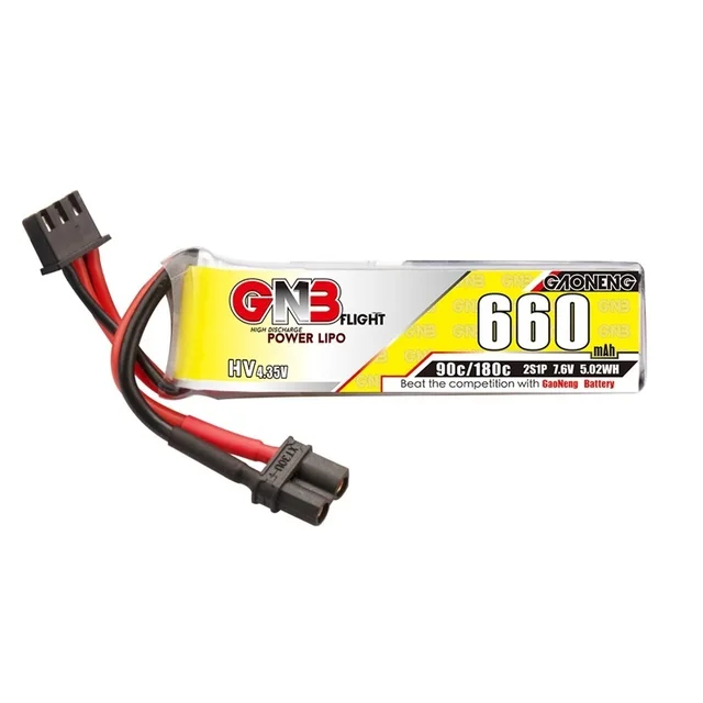 1-10Pcs GNB 2S 660mAh 7.6V 90C/180C HV Lipo Battery with XT30U-F Plug for Happymodel FPV Racing Cine Whoop BetaFPV RC Drone