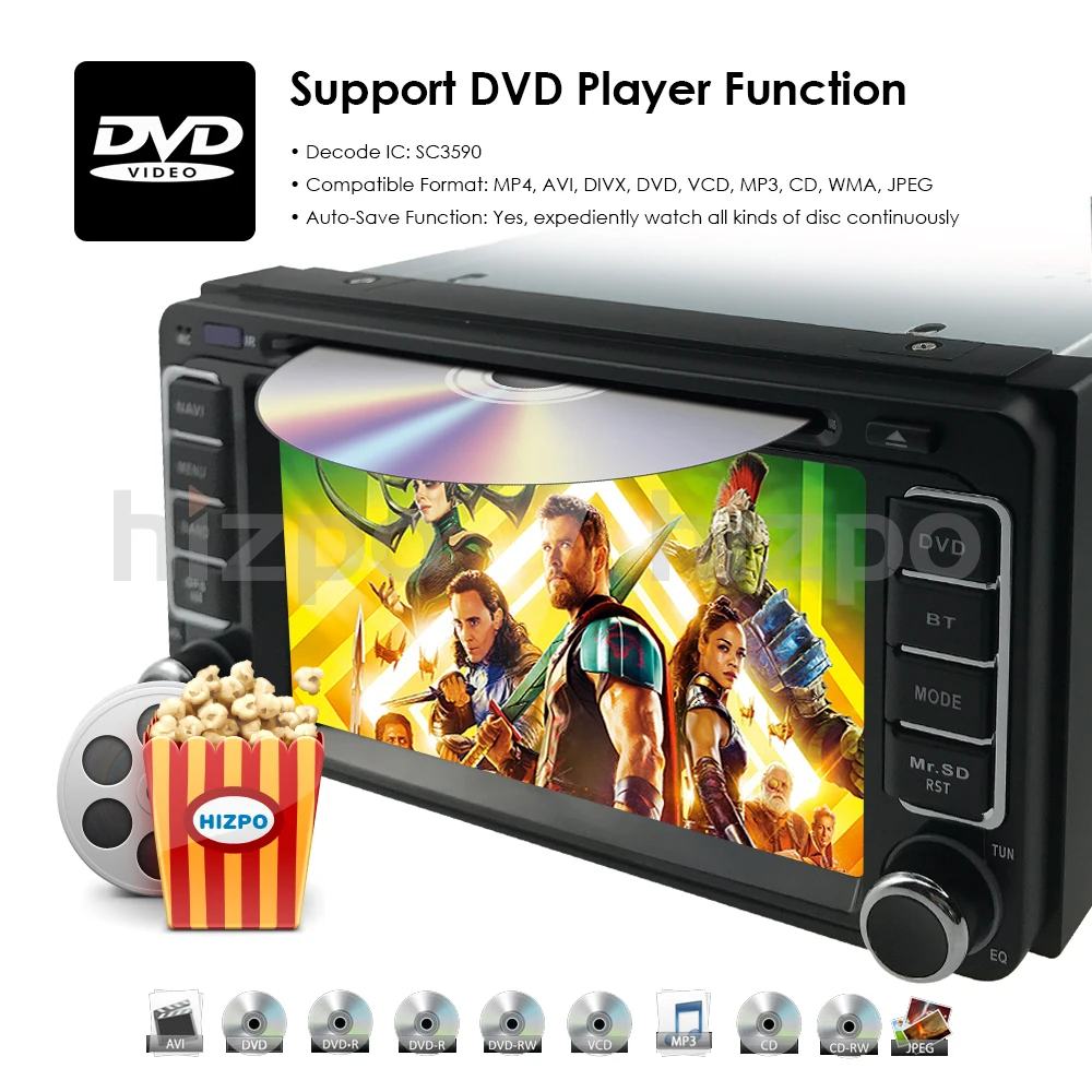 Top 6.2"800*480 QuadCore Android 9.0 Car DVD Player for Toyota Prado 120 Land Cruiser 2004-2009 Car Radio Stereo Bluetooth DVR 2GRAM 17
