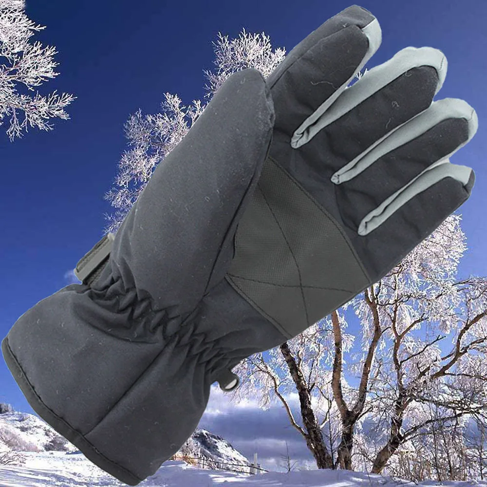 30℃ Waterproof Winter Snow Ski Mittens Thermal Warm Adjustable Gloves Snowboard 