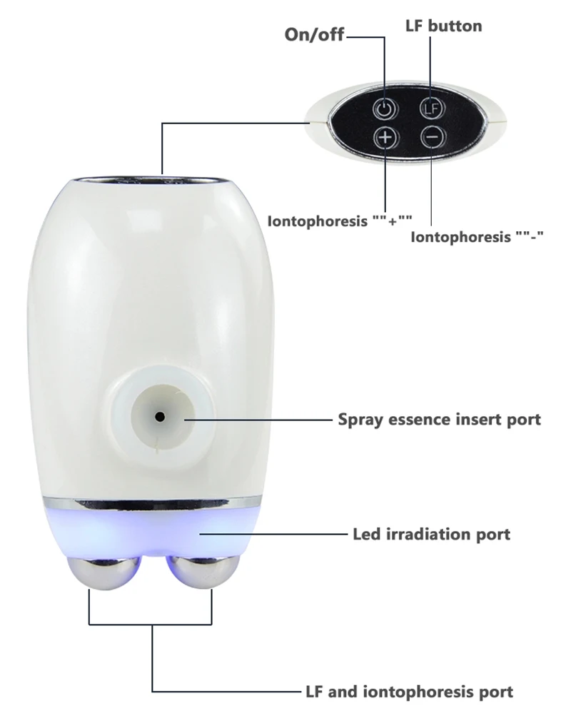 RF EMS Электропорация светодиодный фотонный светильник терапия инструмент для красоты Антивозрастной подтяжки лица Подтяжка шеи удаление морщин