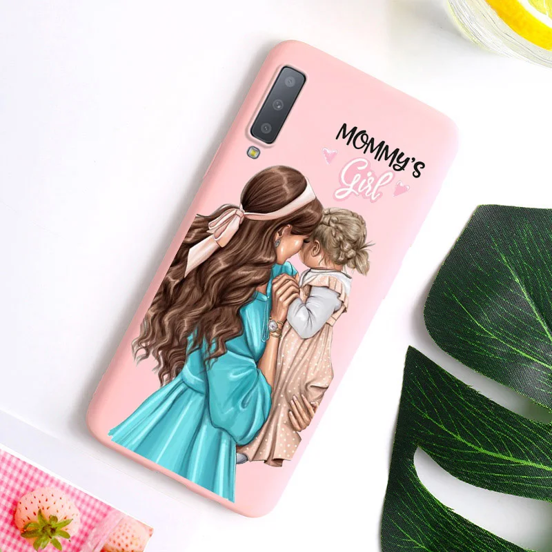 W117 Карамельный цвет чехол для samsung A50 чехол A70 A60 A30 A40 супер мама для маленьких девочек для samsung Galaxy A50 A70 A30 A40 50 70 Etui - Цвет: W117