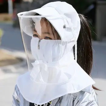

Safety Anti-UV dust mask cover with hat anti flue spittle anti dust cover full face eyes protection mask