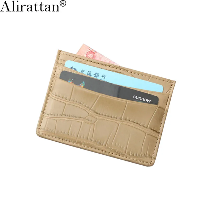 Alirattan, натуральная кожа, кошелек для кредитных карт, высокое качество, крокодиловый узор, чехол для карт, ID держатель для карт, кошелек, сумочка, CD03
