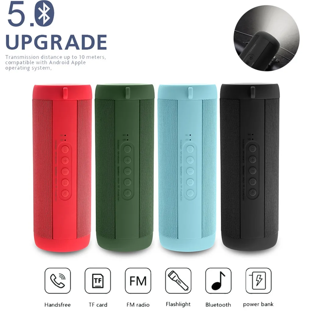 Цилиндрическая Водонепроницаемая Bluetooth Колонка HIPERDEAL 2019 портативная T2
