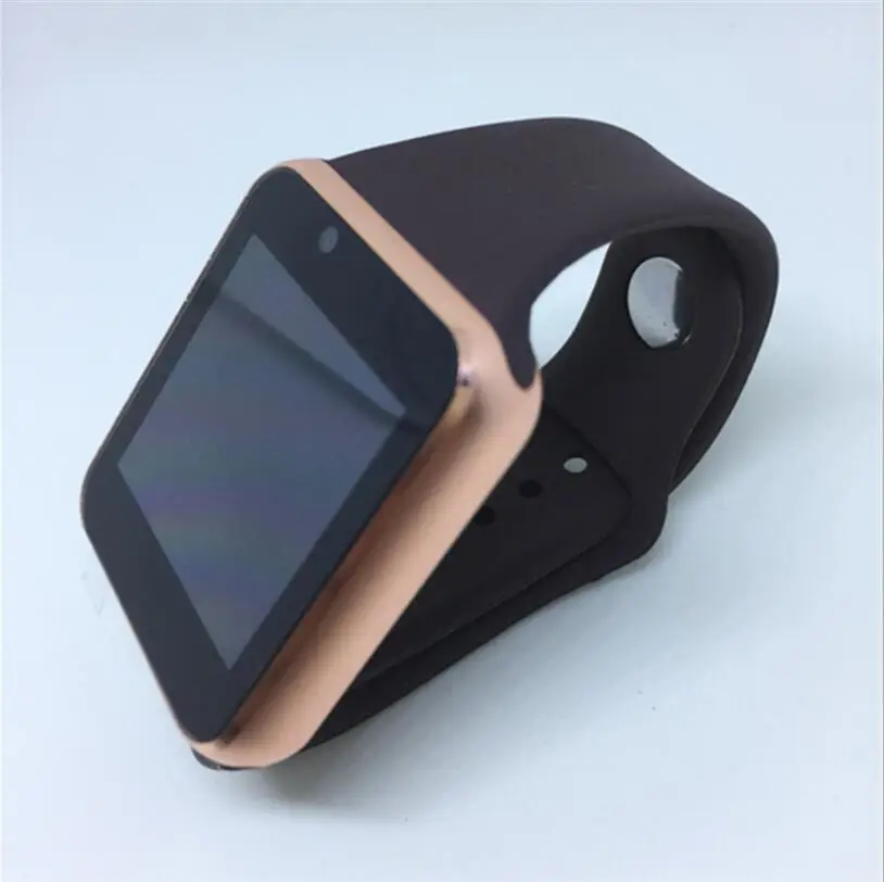 Золотой A1 Смарт часы SIM часы телефон камера SmartWatch Шагомер монитор сна SMS напоминание о звонке для Android - Цвет: Золотой