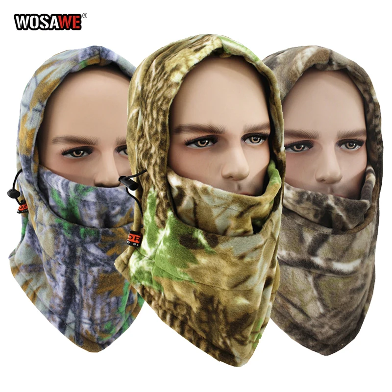 

Thermal Fleece Motorcycle Balaclava Hat Hooded Neck Warmer Winter Sports Face Mask for Men Ski Bike Helmet Beanies Masked cap
