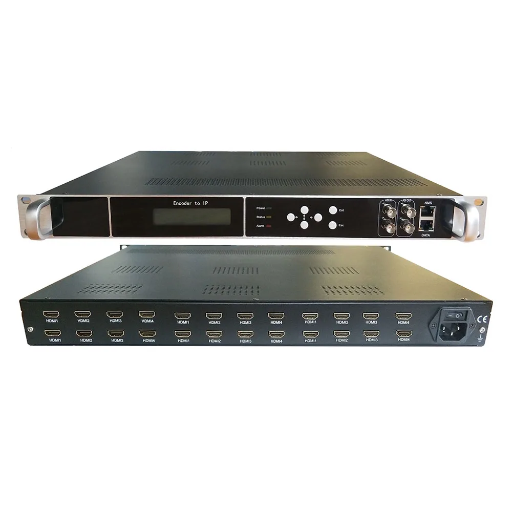 24 channel HDMI to IP ASI Hotel IPTV TV system front-end equipment, cable TV front-end video H265 H264 encoder