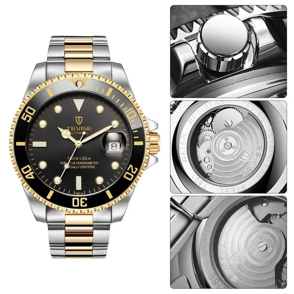 

TEVISE T801 Men Automatic Mechanical Watch Fashion Waterproof Luminous Watch