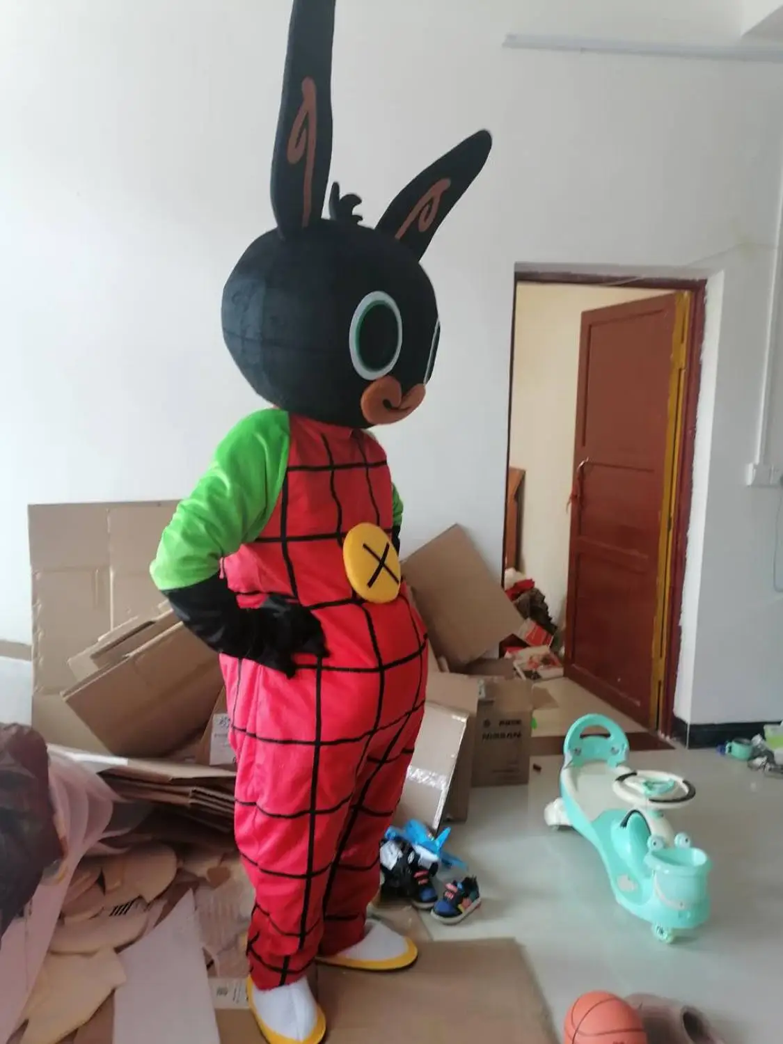 New Bing Bunny Mascot Extremely Costume Rabbit Animal Dress Party Adult Clothing