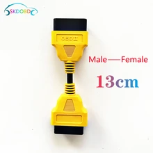 

Newest Yellow 13CM /30CM OBD2 Extension Cable Male-to-Female Interface Easy to Use 16-Pin OBD 2 Plug Extension Adapter