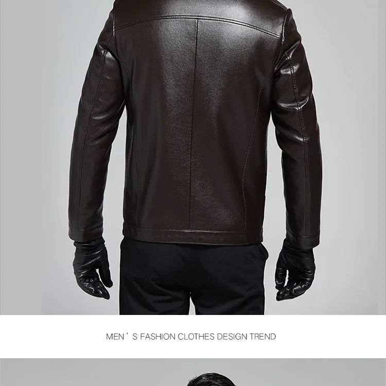 1926 Men's Fur-in-One Sheepskin Coat Middle-aged and Old Aged Men with Thickened Turn-over Collar Winter Leather Jacket