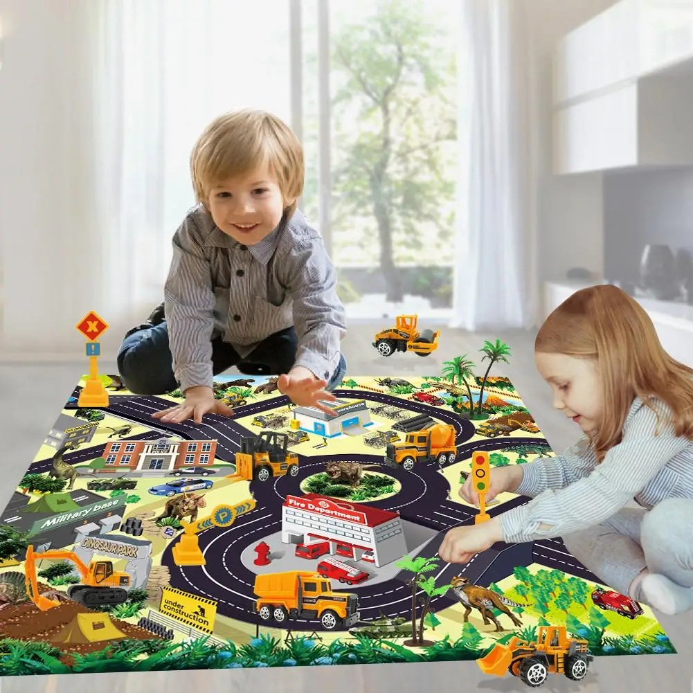 50X50 см Детский развивающий игровой коврик, игрушка для городской парковки, Дорожная карта, DIY модель автомобиля, игрушки, мат для скалолазания, развивающий игровой коврик