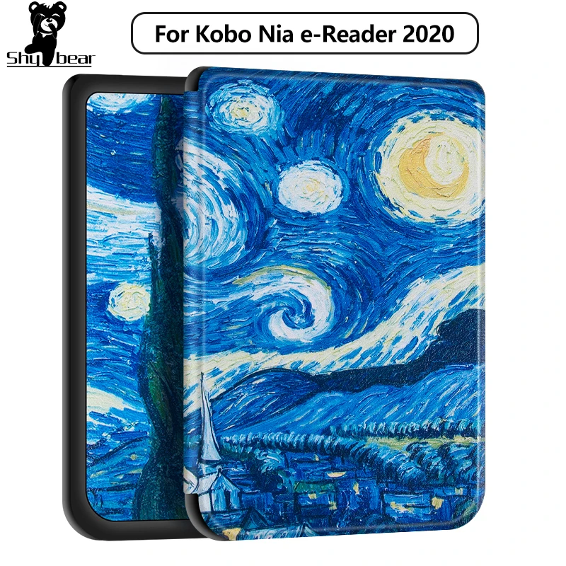 Магнитный чехол для Kobo Nia 2020 E reader тонкий всех новых из искусственной кожи Funda