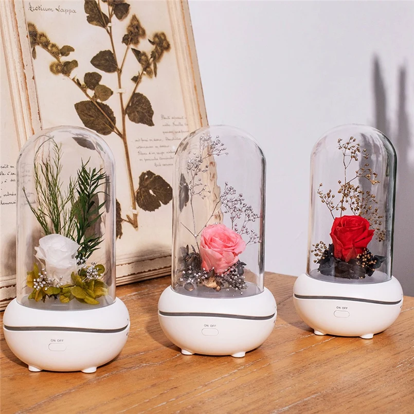 LED Night Lights USB Romantic Eternal Flower Fragrance Lights Colorful Fantasy Ambient Lights Colorful Ambient Lights Rose 30S26 (5)