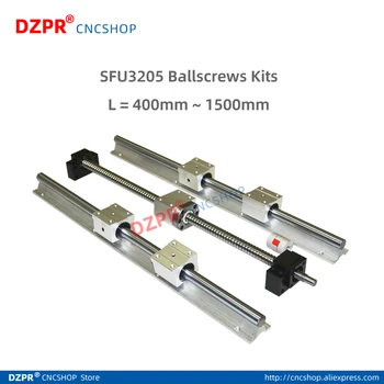 

CNC Parts SFU3205 400mm 500 600 800mm 1000mm 1200mm 1500mm Ballscrew SBR30 Rail Heavy load ball screw Large Engraving Printing