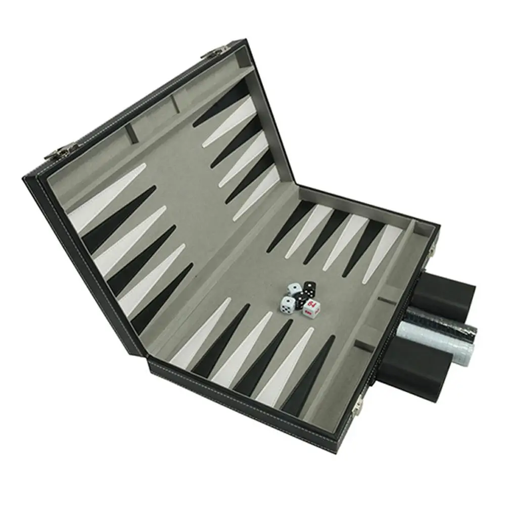 

Leather Chessboard PU Chess Board Portable Checker Board High Quality Backgammon High-end Board Chess Game Business Awards Gifts