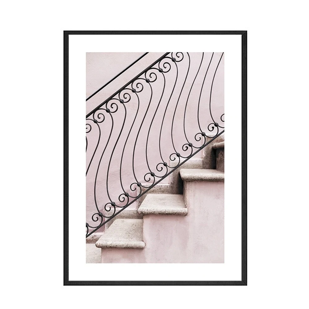 Pink-Style-Girl-Room-Decor-Art-Print-Painting-Archway-Hawa-Mahal-Palace-HD-Posters-Rose-Grape (6)