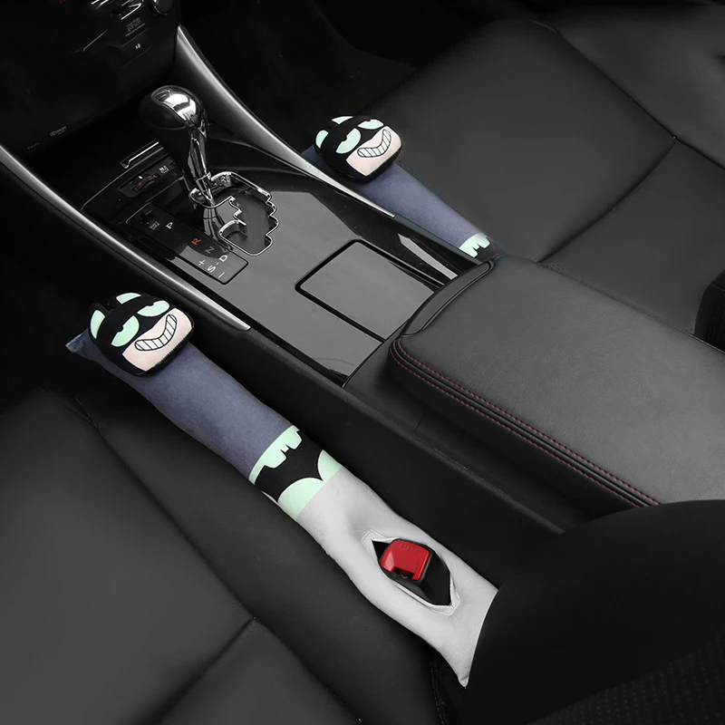 

1PC Car Seat Gap Fillers Spiderman Leak Proof Slot Batman Gap Stopper Leak Proof Protector Bamboo Charcoal Bag Car Accessories