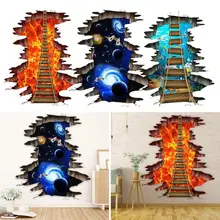 DIY 3D стикер на стену s ПВХ Защита окружающей среды без запаха Vivid Space Star Sky снимающиеся наклейки художественная Фреска ПВХ Декор