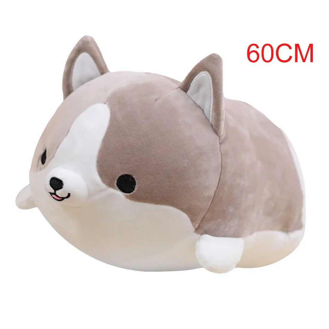 30/45/60cm Cute Corgi Dog Plush Toy Stuffed Soft Animal Cartoon Pillow Lovely Christmas Gift for Kids Kawaii Present - Цвет: gray 60CM