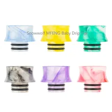 Snowwolf MFENG Baby/Aspire Mulus Kit/HellVape MD RTA 510 цветной Drip Tip Delrin Рекурсивный мундштук