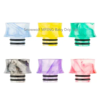 

Snowwolf MFENG Baby/Aspire Mulus Kit/HellVape MD RTA 510 Colorful Drip Tip Delrin Recurve Mouthpiece
