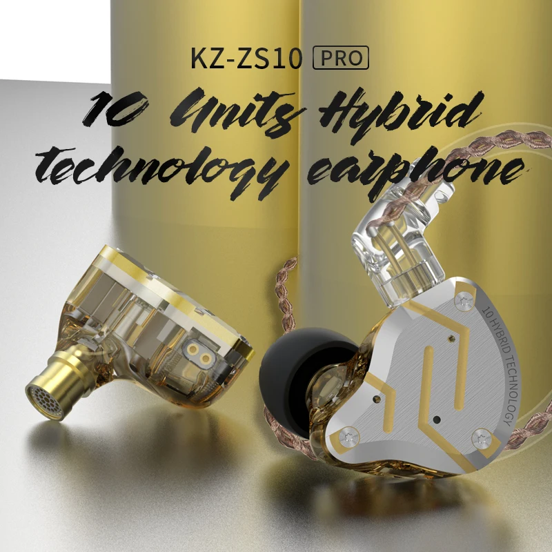 KZ ZS10 Pro Наушники 4BA+ 1DD гибридные в ухо Eaephones HIFI гарнитура DJ монитор наушники ZS10PRO AS10 ZSX CCA C10 C16