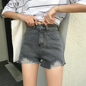 

Shorts Women High Waist Loose All-match Trendy Simple Single Button Pockets Korean Style Daily Leisure Solid Ladies Womens New
