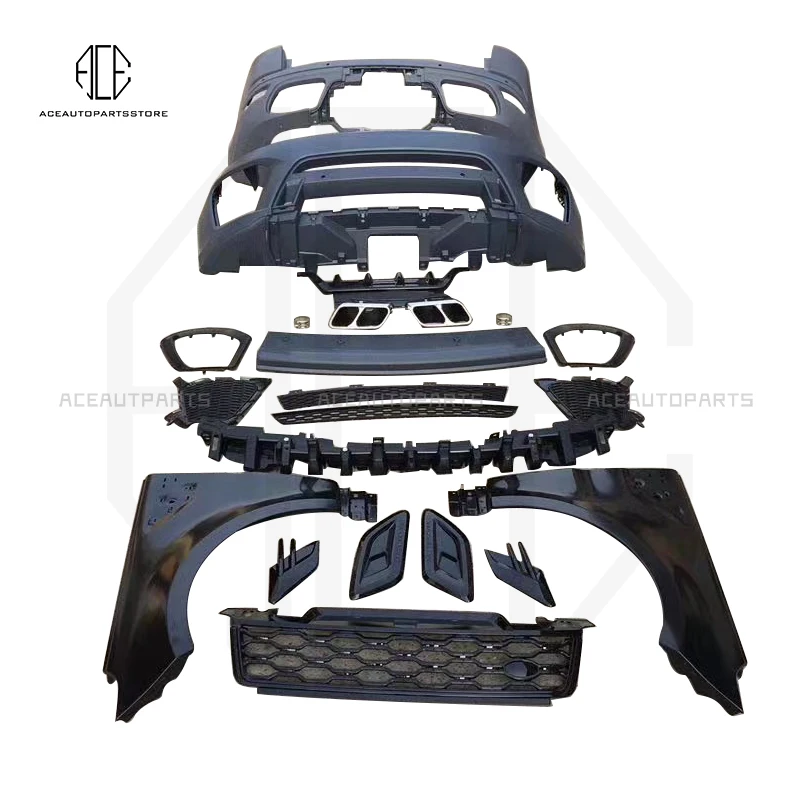 Per Land Rover Range Rover Sport Tuning Body Kit 13-17 Aggiornamento 18 Svr Pp Body Kit Con Faro