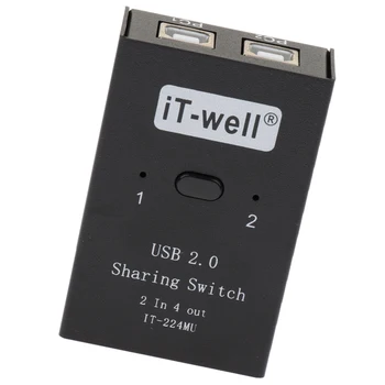 

USB 2.0 Sharing Switch, 4 Ports HUB KVM Swtiches For PC Scanner Printer (Pack Of 1)