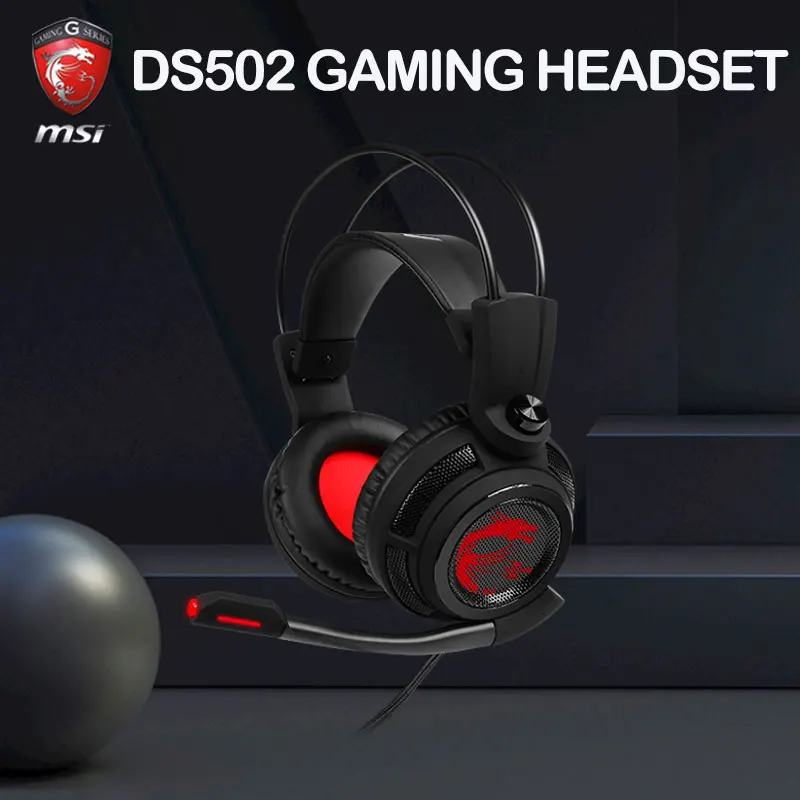 Эргономичные Проводные геймерские наушники MSI DS502 игровая гарнитура со