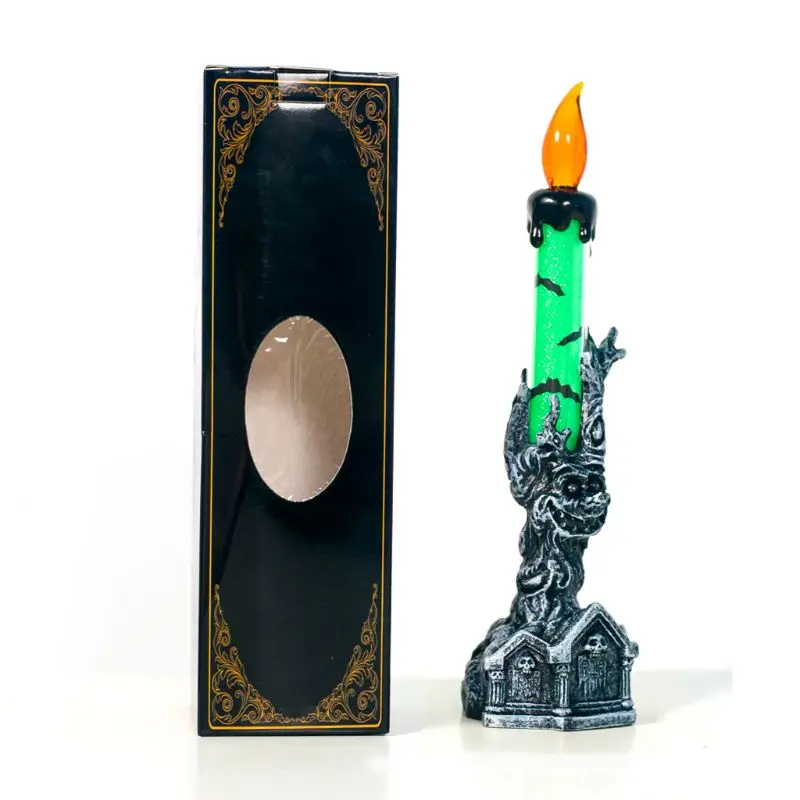 Halloween Horror Skeleton Ghost Handheld LED Candle Light House Party Decoration Candle Light