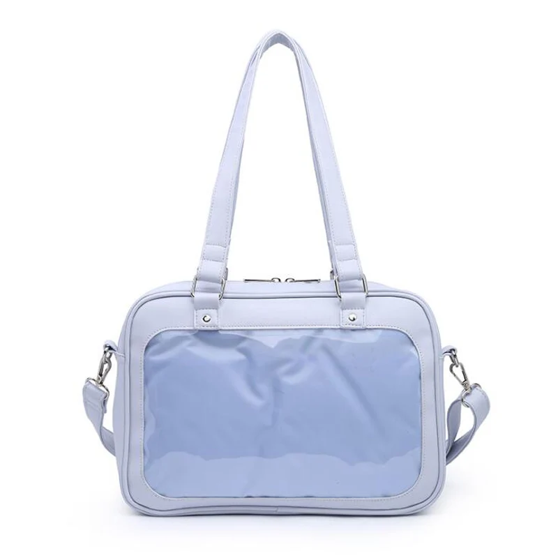 Купить 50pcs/lot JK Cospla Transparent Handbag Japanese Lolita Single Side Transparency For Dango Badge Show Ita Bag  Багаж и сумки | Сумки с ручками (4000437871074)