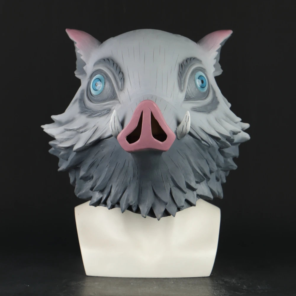 Pig Mask Costume Demon Slayer Overhead Kimetsu no Yaiba animal Masks Halloween Larp