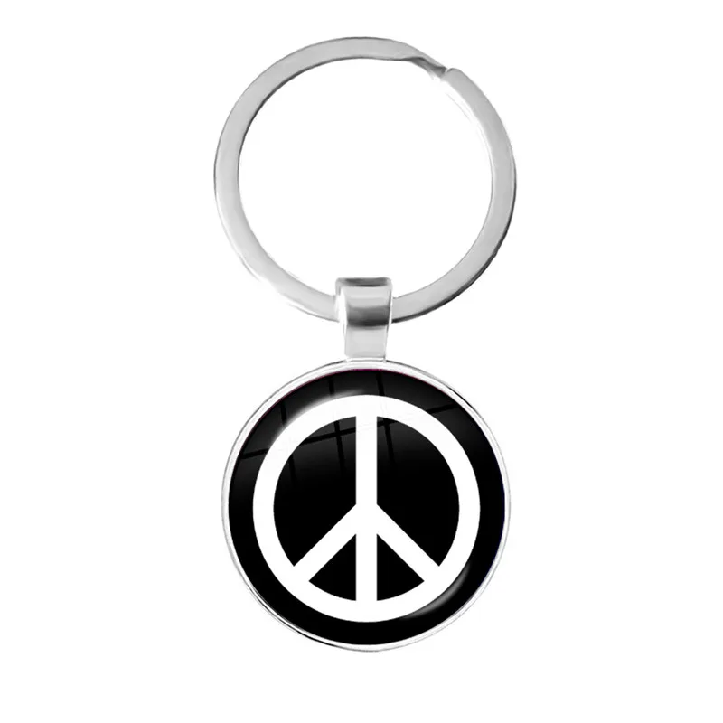 Знак мира, брелки для ключей, любят автобус Surf Ван пляжное летнее Hippie Peace брелки для ключей Ретро Винтаж цветок Мощность Hippi ювелирные изделия семидесятых - Цвет: 13