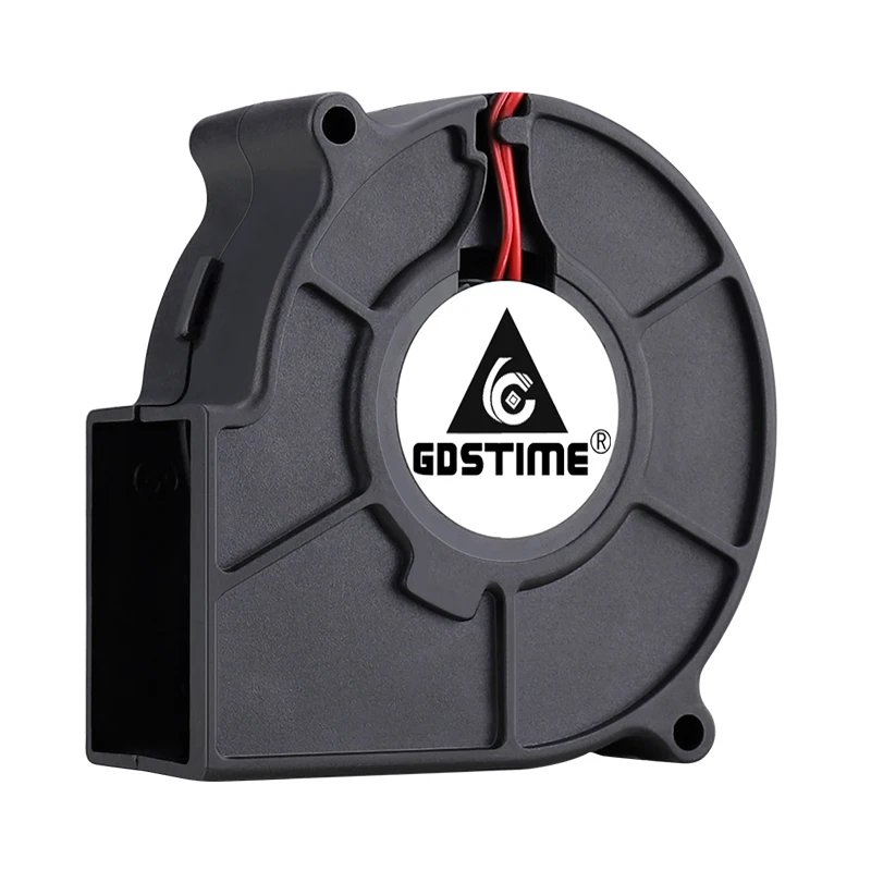 Gdstime-ventilador Centrífugo dc 5v 12v 24v 75 mm x 30 mm 7530 cm Dual Ball Turbo Ventilador 75 mm Purificador de Calor - Imagem 5