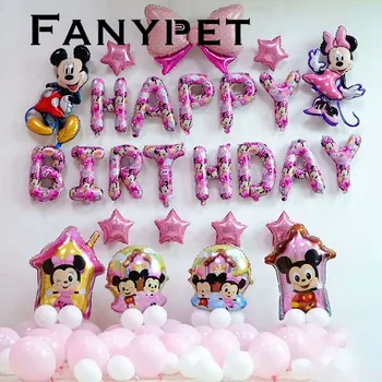 

1set Mickey Minnie Cake Balloons Combination Balloon latex Birthday Party Balloon Baby Birthday Decoration Supplies Globos