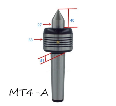MT4 - A Высокий прибор с точным ЧПУ прокатный живой центр MT2 MT3 MT4 MT5 сверло для фрезерного станка thimble/средней мощности роторные центры - Длина режущей кромки: MT4 - A