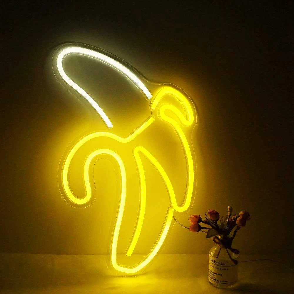 Banana Shaped Neon Signs Led Neon Lights Party Wedding Decorations Home