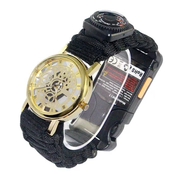

Multifunctional Bracelet Field Survival Braided Bracelets Paracord Rescue Rope Watch Compass Emergency Bracelet Camping